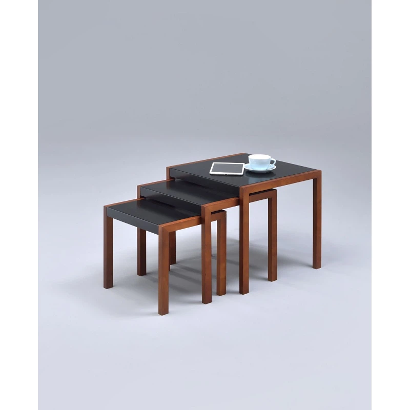 Metal And Wood Nesting Tables